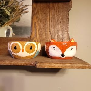 Handpainted Woodland Creature Bowls